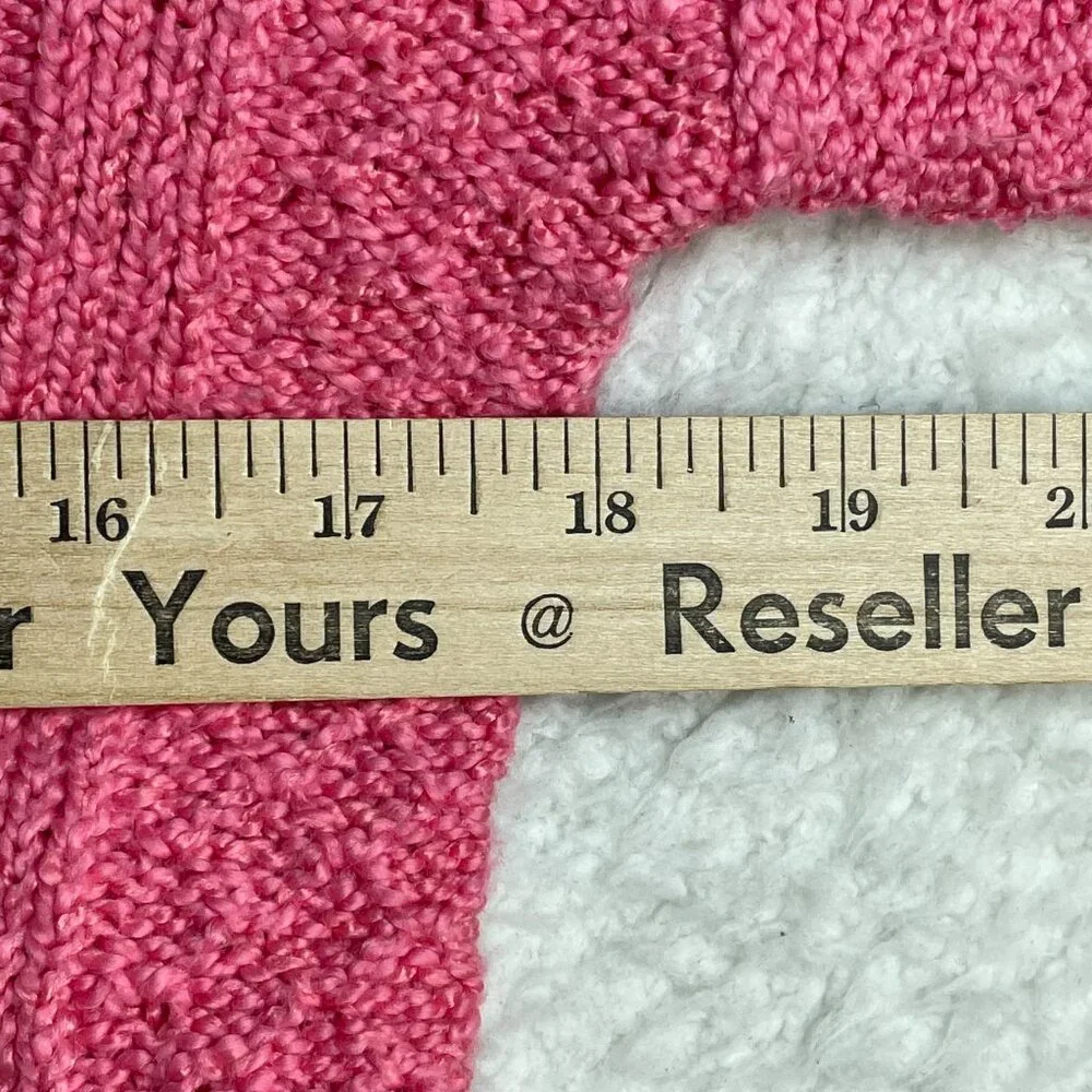 Womens J Crew Cable Knit Pink Small Long Sleeve Sweater.
